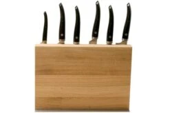 Laguiole En Aubrac Gourmet COL99CUIGOEBIB 6-piece Knife Set Ebony Wood With Knife Block -Knives Shop AUCOL99CUIGOEBIB 03 laguiole en aubrac