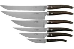 Laguiole En Aubrac Gourmet COL99CUIGOEBIB 6-piece Knife Set Ebony Wood With Knife Block -Knives Shop AUCOL99CUIGOEBIB 04 laguiole en aubrac