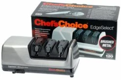 Chef'sChoice CC120 Knife Sharpener, Brushed Metal -Knives Shop CC22CC120 12 05 chefs choice cc120 slijpmachine geborsteld metaal cc22cc120 12 d5