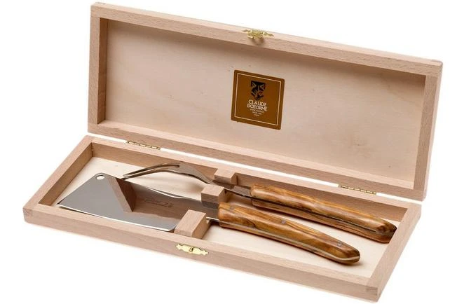 Claude Dozorme Cheese Knife Set Hard Cheese, Olive Wood 1 Claude Dozorme Cheese Knife Set Hard Cheese, Olive Wood