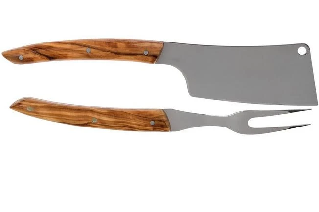 Claude Dozorme Cheese Knife Set Hard Cheese, Olive Wood 3 Claude Dozorme Cheese Knife Set Hard Cheese, Olive Wood - Image 3