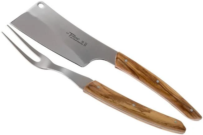 Claude Dozorme Cheese Knife Set Hard Cheese, Olive Wood 4 Claude Dozorme Cheese Knife Set Hard Cheese, Olive Wood - Image 4