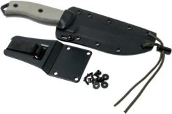 ESEE Model 5 Black Blade, Desert Tan Handle 5P-BK With Kydex Sheath + Belt Clip -Knives Shop EE ESEE 5P BK 07 esee knives v2018