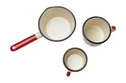 Knivesandtools Enamel Set E-SET-01, Mugs 8 Cm, 10 Cm & Saucepan 14 Cm, Enamel Crockery -Knives Shop KT E SET 01 04 kato