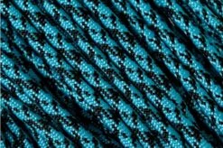 Knivesandtools 550 Paracord Type III, Colour: Neon Tq & Black Camo, 100 Ft (30.48 M)