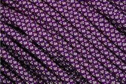 Knivesandtools 550 Paracord Type III, Colour: Acid Purple With Cream Diamonds - 50 Ft (15.24 Meters)