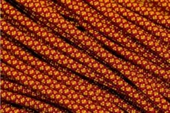 Knivesandtools 550 Paracord Type III, Colour: Burgundy With Goldenrod Diamonds - 50 Ft (15.24 Meters)