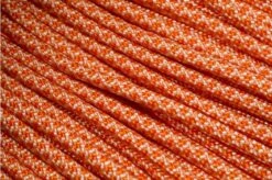 Knivesandtools 550 Paracord Type III, Colour: Cream With International Orange Diamonds - 50 Ft (15.24 Meters)