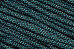 Knivesandtools 550 Paracord Type III, Colour: Neon Turquoise With Chocolate Diamonds - 50 Ft (15.24 Meters)