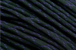 Knivesandtools 550 Paracord Type III, Colour: Black & Acid Purple X - 50 Ft (15.24 Meters)