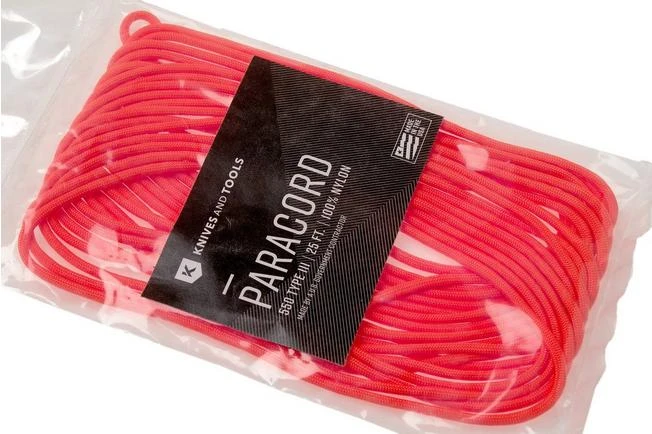 Knivesandtools 550 Paracord Type III, Colour: Neon Orange, 25 Ft (7.62 M) 3 Knivesandtools 550 Paracord Type III, Colour: Neon Orange, 25 Ft (7.62 M) - Image 3