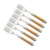Forge De Laguiole FE62MINOL Set Of 6 Table Forks, Matt, Olive Wood