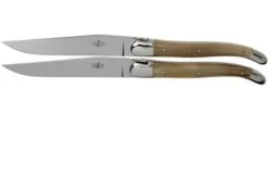 Forge De Laguiole T22MINBC Horn Polished 2-piece Steak Knife Set