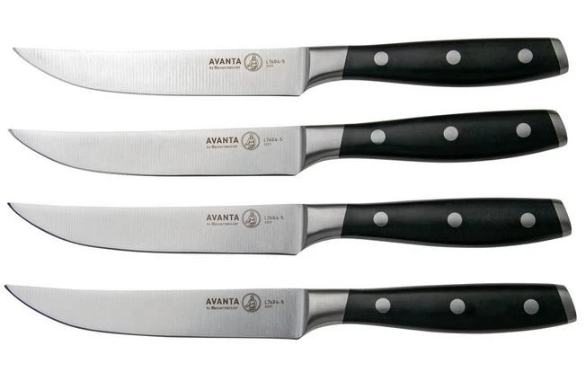Messermeister Avanta L7684-5-4S, 4-piece Steak Knife Set, Black 1 Messermeister Avanta L7684-5-4S, 4-piece Steak Knife Set, Black