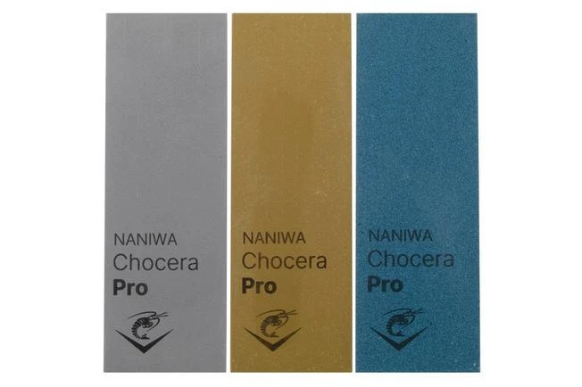 Package Deal Naniwa Chocera Pro Whetstones, Grit 600 / 2000 / 5000 1 Package Deal Naniwa Chocera Pro Whetstones, Grit 600 / 2000 / 5000