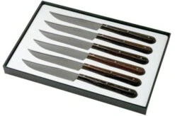 Nontron Traditional 6-piece Steak Knife Set Ash Wood, T6OFFRD