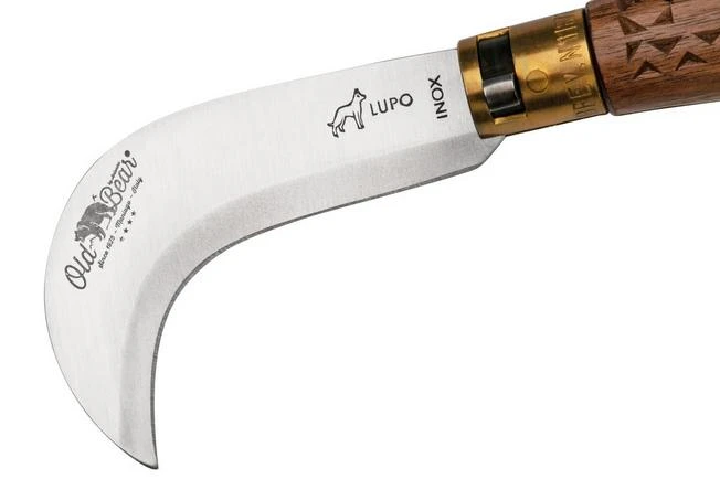 Old Bear Pruning Carved Walnut S, 9747-17-LNI Pruning Knife 3 Old Bear Pruning Carved Walnut S, 9747-17-LNI Pruning Knife - Image 3