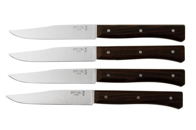 Opinel Facette Dark Ash, Table Knife Set 4 Pieces 1 Opinel Facette Dark Ash, Table Knife Set 4 Pieces