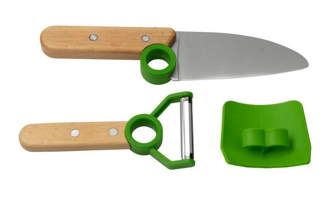 Opinel Le Petit Chef 002577 Kitchen Knife Set, Green 2 Opinel Le Petit Chef 002577 Kitchen Knife Set, Green - Image 2