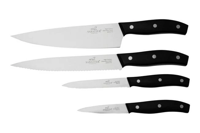 Lion Sabatier Mon Bloc II 662580 4-piece Kitchen Knife Set, Black 3 Lion Sabatier Mon Bloc II 662580 4-piece Kitchen Knife Set, Black - Image 3