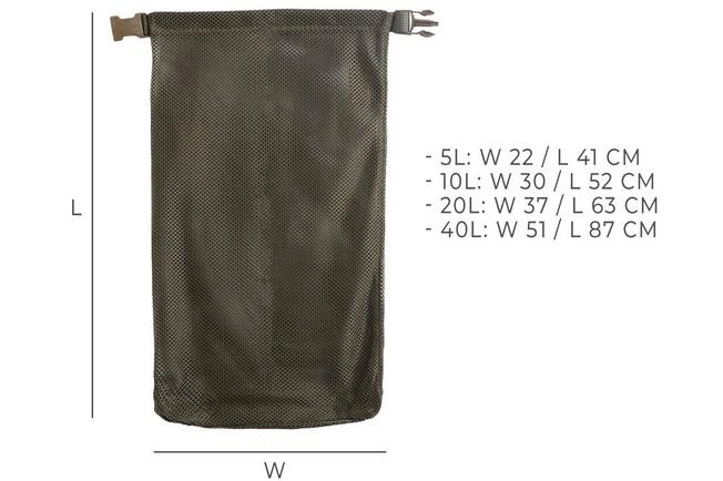 Savotta Rolltop Mesh Stuff Sack 20 L Green 7 Savotta Rolltop Mesh Stuff Sack 20 L Green - Image 7