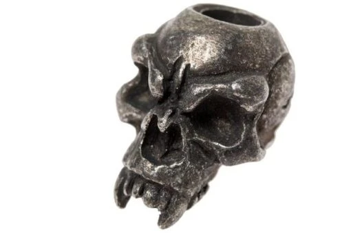 Schmuckatelli Fang Skull Bead Black Oxidized