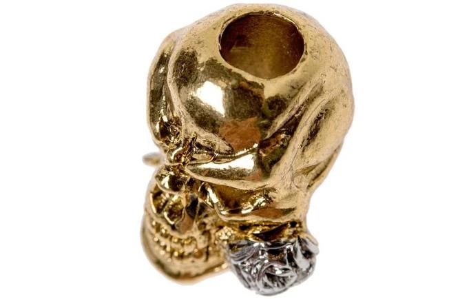 Schmuckatelli Rose Skull Bead 2-Tone Antique Gold/A.Rhodium 2 Schmuckatelli Rose Skull Bead 2-Tone Antique Gold/A.Rhodium - Image 2