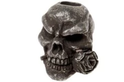 Schmuckatelli Rose Skull Bead Black Oxidized
