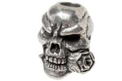 Schmuckatelli Rose Skull Bead Pewter