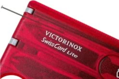 Victorinox SwissCard Lite Translucent Red 0.7300.T -Knives Shop VT0 7300 T 03 victorinox
