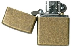 Zippo Flat Bottom Antique Brass 60001567, Lighter -Knives Shop ZP201FB 000120 03 zippo