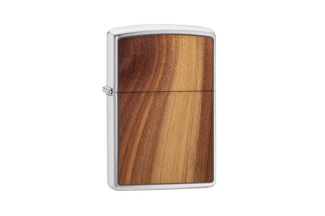 Zippo Woodchuck Cedar Emblem Brushed Chrome 29900-000002, Lighter 1 Zippo Woodchuck Cedar Emblem Brushed Chrome 29900-000002, Lighter