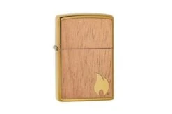 Zippo Woodchuck Mahogany Emblem Brushed Brass 29901-000002, Lighter