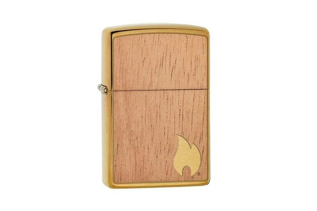 Zippo Woodchuck Mahogany Emblem Brushed Brass 29901-000002, Lighter 1 Zippo Woodchuck Mahogany Emblem Brushed Brass 29901-000002, Lighter