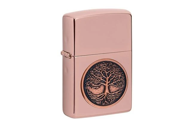 Zippo Tree Of Life Emblem High Polish Rose Gold 49638-000002, Lighter 1 Zippo Tree Of Life Emblem High Polish Rose Gold 49638-000002, Lighter