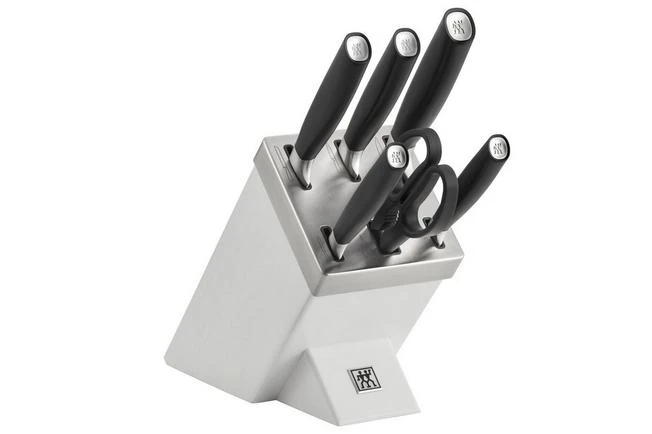 Zwilling All Star 1022776, 7-piece Knife Set With Knife Block, White/silver 1 Zwilling All Star 1022776, 7-piece Knife Set With Knife Block, White/silver