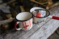 Knivesandtools Enamel Set E-SET-01, Mugs 8 Cm, 10 Cm & Saucepan 14 Cm, Enamel Crockery -Knives Shop knivesandtools enamelware 11